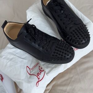 Christian Louboutin Black Spiked Sneakers